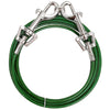 PDQ Green / Silver Tie-Out Vinyl Coated Cable Dog Tie Out Small