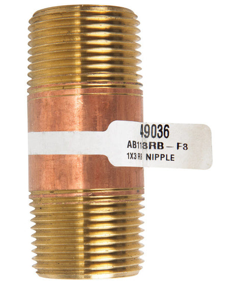 JMF Company 1 in. MPT 1 in. D MPT Brass Nipple 3 in. L