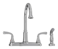 American Standard Tinley Two Handle Chrome Kitchen Faucet Side Sprayer Included