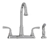 American Standard Tinley Two Handle Chrome Kitchen Faucet Side Sprayer Included