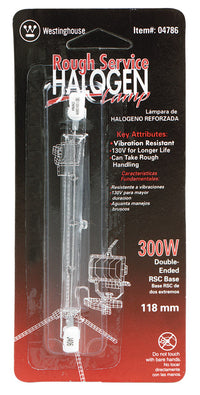 Westinghouse Rough Service White T3 Shape Utility Halogen Bulb 300W 5000 lm. 130V 3000K (Pack of 6)