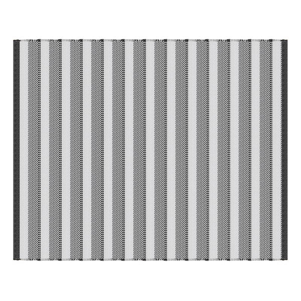 Alfombra decorativa de poliéster con rayas grises de 96 pulgadas de ancho x 120 pulgadas de largo de Vivsun Rugs