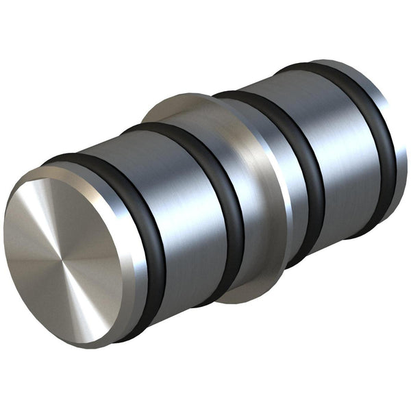 Conector para puertas corredizas de riel redondo, acero inoxidable satinado de Stone Harbor Hardware
