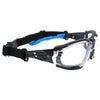 General Electric 05 Series Anti-Fog Impact-Resistant Safety Glasses Clear Lens Black/Blue Frame 1 pk
