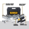 DeWalt 1/2 in. drive Metric/SAE Mechanic's Tool Set 49 pc