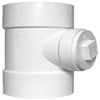 Charlotte Pipe 2 in. Hub X 2 in. D Hub PVC Cleanout Tee 1 pk