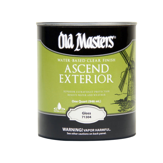 Old Masters Ascend Gloss Clear Water-Based Finish 1 qt (Pack of 4)
