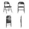 Cosco  Vinyl Seat  Chair  Black (Pack of 4)