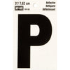 Hy-Ko 3 in. Reflective Black Vinyl Letter P Self-Adhesive 1 pc. (Pack of 10)