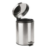 iDesign 5 L Silver Stainless Steel Step-on Wastebasket (Pack of 2).