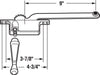 Prime-Line White Steel Left Single-Arm Casement Window Operator For Steel Framed Windows - Open Box
