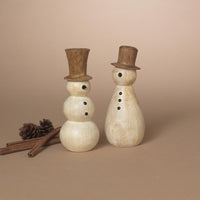 Gerson Rustic Snowman Table Decor 7 in. (Pack of 6)