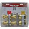Kwikset Tylo Polished Brass Double Entry Door Kit 1-3/4 in.