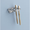 Oakbrook Collection Brushed Nickel Silver Die Cast Zinc Toothbrush/Tumbler Holder