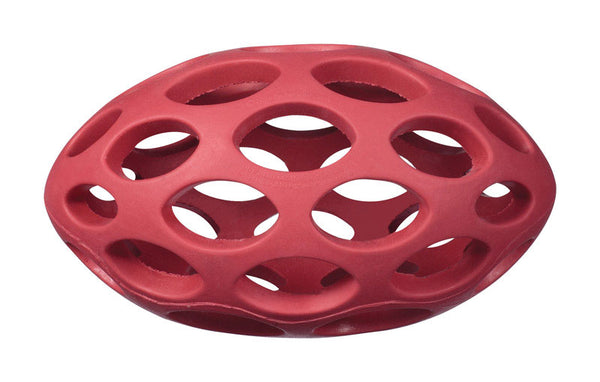 JW Pet Hol-ee For Dog Assorted Rubber Football Dog Toy Medium 1 pk