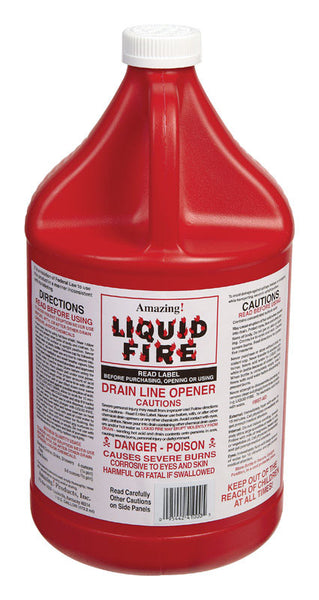 Increíble destapador de desagües líquido Liquid Fire de 1 galón (paquete de 4)