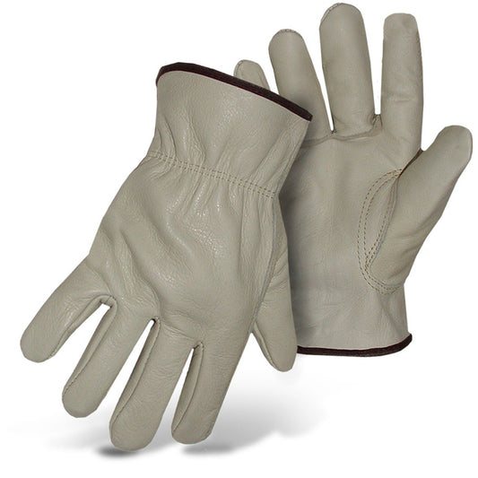 Boss Unisex Indoor/Outdoor Standard Grade Grain Driver Gloves Khaki M 1 pair