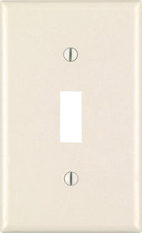 Leviton Almond 1 gang Plastic Toggle Wall Plate 1 pk