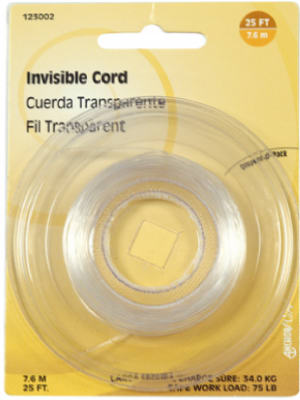 Hillman Plastic 18 Ga. Invisible Cord (Pack of 10)