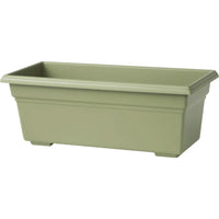 Novelty Countryside Flower Box Planter Matte Finish with Molded Feet for Window Deck or Porch 18 in x 8 in x 6.5 in