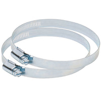 Deflect-O 1 in. L X 4 in. D Silver/White Metal Dryer Vent Clamp