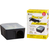 Tomcat Rat Killer Disposable Bait Station 4 oz Preloaded Indoor & Outdoor Mouse and Rat Control Box