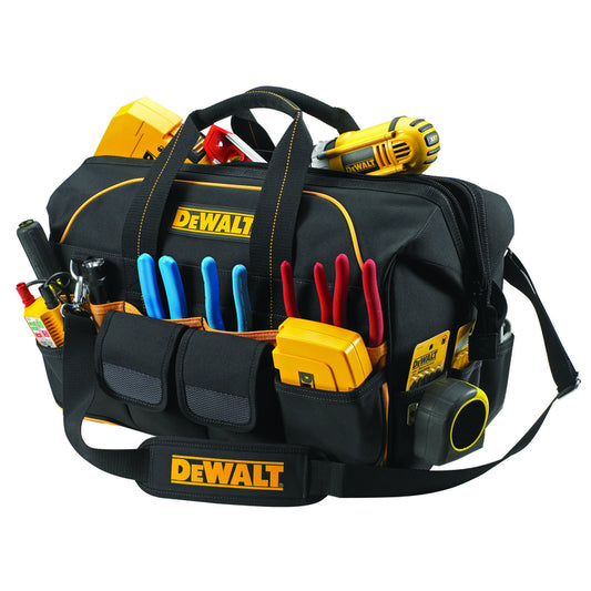 DeWalt 4.5 in. W X 19 in. H Polyester Tool Bag 42 pocket Black/Yellow 1 pc