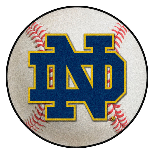 Notre Dame Baseball Rug - 27in. Diameter