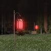 Feit Smart Home 4 in. Solar Power Metal Round Hanging Lantern Bronze