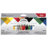 Testors Assorted Solvent-Based Enamel Paint Exterior and Interior 0.25 oz (Pack of 6).