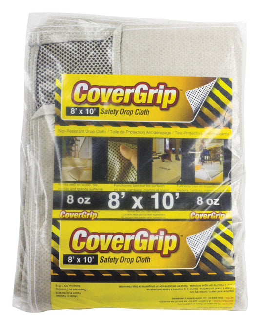 CoverGrip 8 ft. W X 10 ft. L 8 oz Safety Canvas Drop Cloth 1 pk