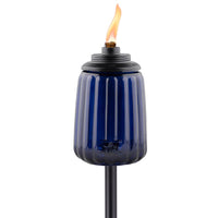 TIKI Blue Glass 66 in. Outdoor Torch 1 pc