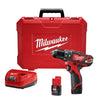 Milwaukee M12 12 V 3/8 in. 1500 RPM Brushed Cordless Compact Hammer Drill/Driver Kit