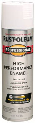 Rust-Oleum Professional White Spray Paint 15 oz. (Pack of 6)