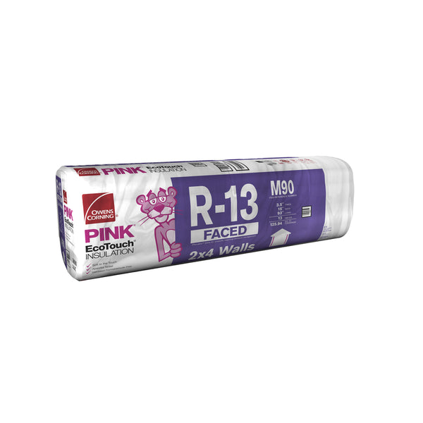 Owens Corning 15 in. W X 93 in. L X 3.5 in. R-13 Kraft Faced Fiberglass Insulation Batt 125.94 sq ft