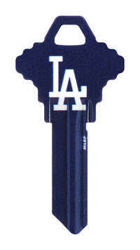 Hillman LA Dodgers Painted Key House/Office Universal Key Blank Single (Pack of 6).