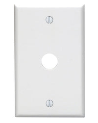 Leviton White 1 gang Thermoset Plastic Cable/Telco Wall Plate 1 pk