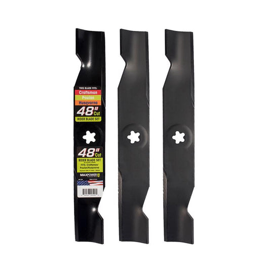 MaxPower 5-Point Star Mower High-Lift Blade Set For Riding Mowers 16-5/8 in. L