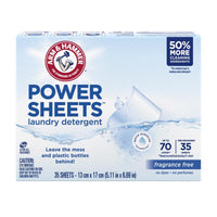 Arm & Hammer Free & Clear Scent Detergent Sheets 1 pk (Pack of 6)