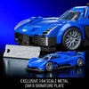 Hot Wheels Brick Shop Speed Series Cadillac Project GTP Hypercar Building Set Blue, Red 236 pc (Pack of 4)