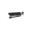 Crescent X6 3/8 in. drive Metric/SAE 12 Point Socket and Ratchet Set 25 pc