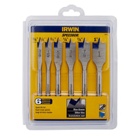 Irwin Carbon Steel Spade Flat Boring Bit 6 pc