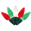 Celebrations Platinum LED C6 Red/Green/Clear 50 ct String Christmas Lights 25 ft. - Open Box