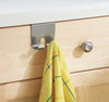 iDesign 2 in. L Brushed Nickel Silver Stainless Steel Medium Over the Cabinet Hook 1 pk