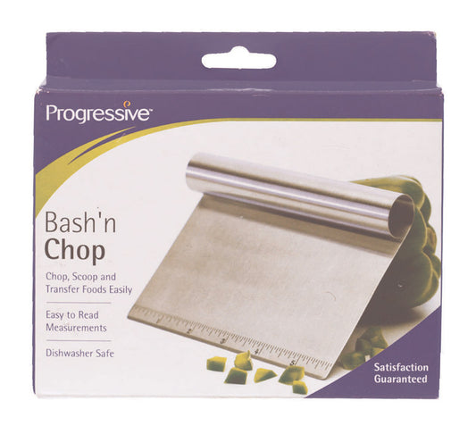 Progressive Prepworks Silver Stainless Steel Bash and Chop Scooper/Cutter