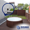 Sigma Electric Gray Metal 2-Gang Square 20/50A Receptacle Cover 4.57 H x 2.83 W in.
