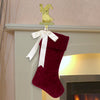Dyno Red/White Matte W/Bow Christmas Stocking 20 in. (Pack of 12)