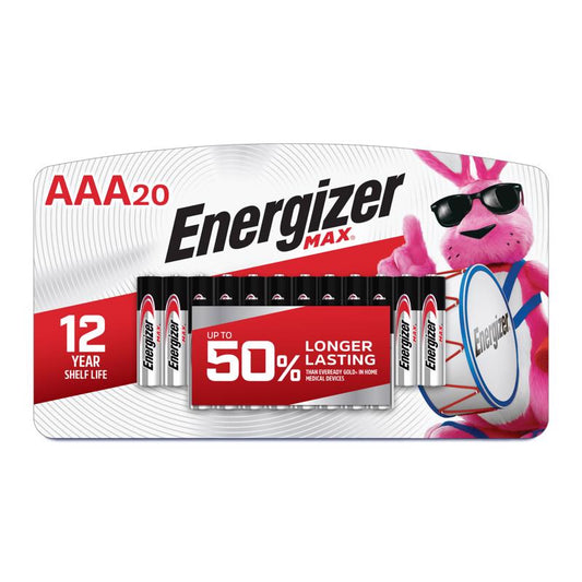 Energizer Max Premium AAA Alkaline Batteries 20 pk Carded