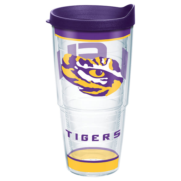 Vaso de pared doble Tervis de 24 oz de la Universidad Estatal de Luisiana, multicolor