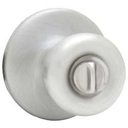 Kwikset  Tylo  Satin Chrome  Steel  Privacy Knob  3  Right or Left Handed